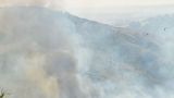 Cupello: l'incendio in atto