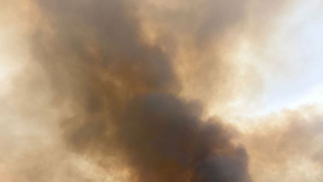 Cupello: una immagine dell'incendio