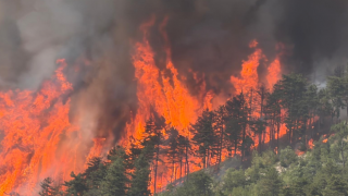 Fuoco sul Monte Morrone