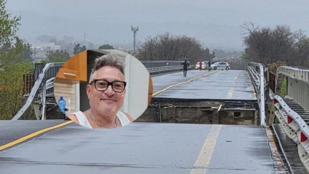 Il ponte sul Fiume Trigno crollato il 2 aprile 2026