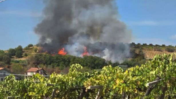 Miglianico: una immagine dell'incendio