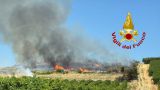 Un incendio nell'area del Vastese