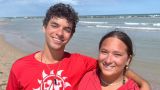 I due bagnini Giorgia Cerbone e Francesco Caniglia