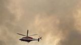L'elicottero dei Vigili del Fuoco in azione