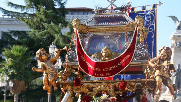 L'urna contenente i resti di San Fortunato