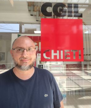 Giuseppe Visco dell'Inca Cgil di Chieti