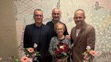 La Signora Michelina Benedetti con i figli Francesco, Alessandro e Maurizio
